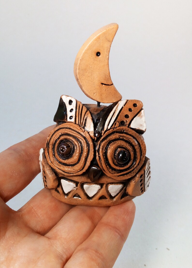 home Art ceramic Art sculpture Figurative sculpture Teacher gift Ceramic sculpture Ceramic owl Owl lovers Owl sculpture Little Owl