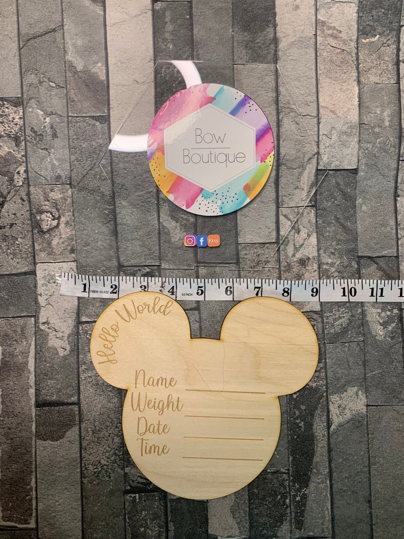 Mouse Birth Announcement Plaque
