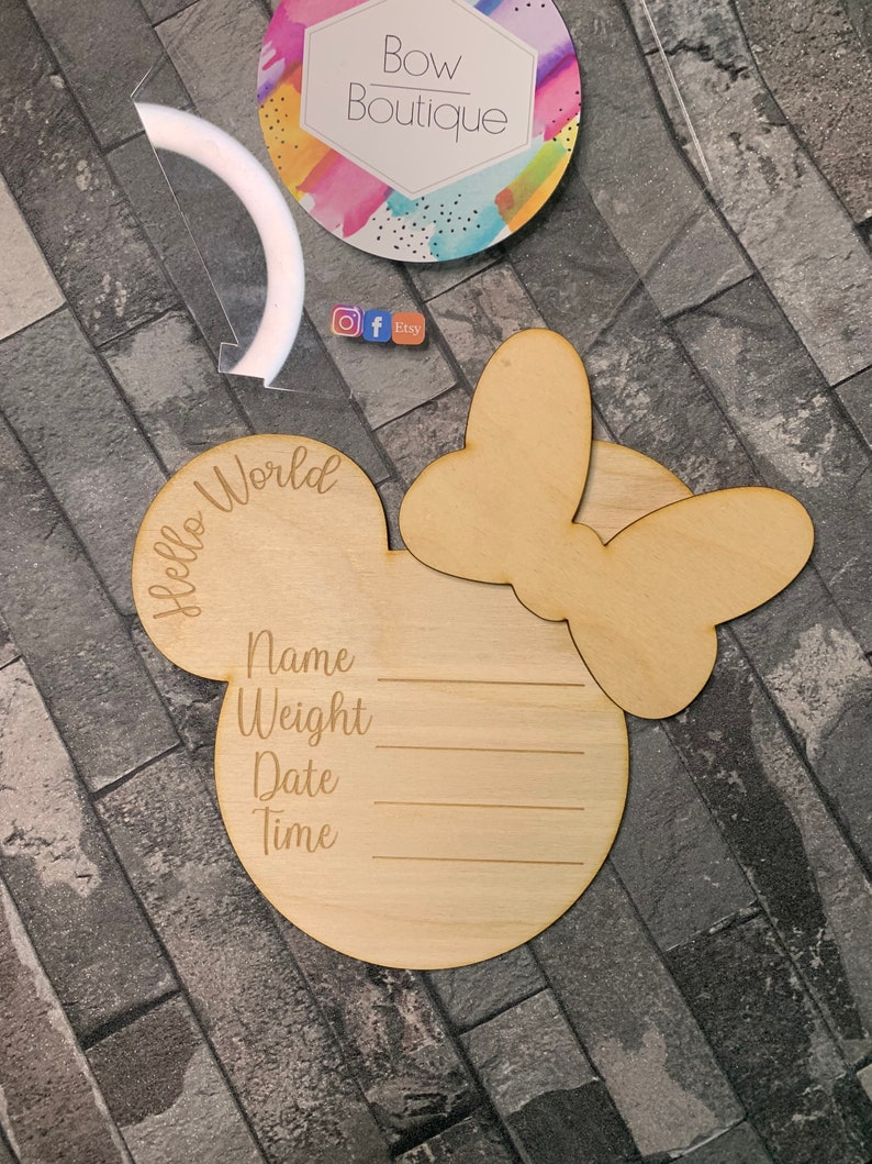 Mouse Birth Announcement Plaque