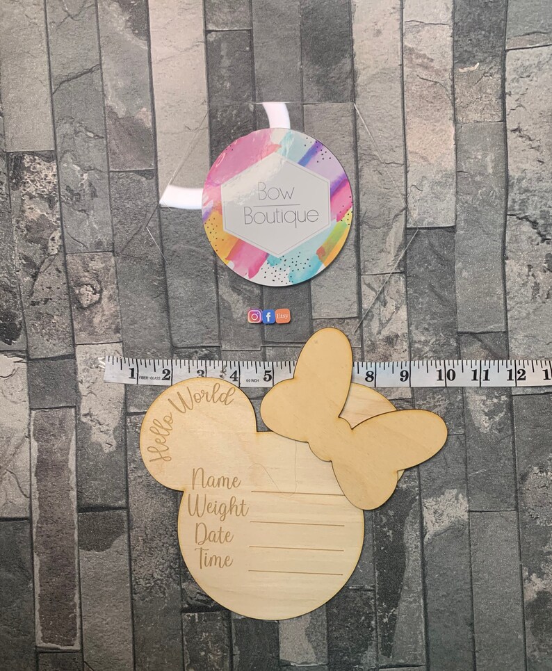 Mouse Birth Announcement Plaque