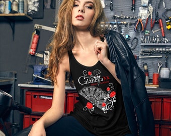 Fan floreale amante Flowy Racerback Canotta gotica