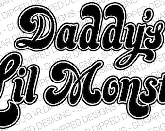 Daddys Lil Monster Iron On - Etsy