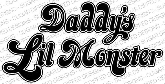 Daddy s Lil Monster Harley Quinn Digital Printable files PDF PNG and SVG included 7.5