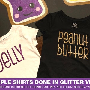 Peanut Butter and Jelly SVG, Peanut Butter & Jelly Couples Costume idea, Best Friends Tees, CriCut Files, Silhouette, svg png pdf
