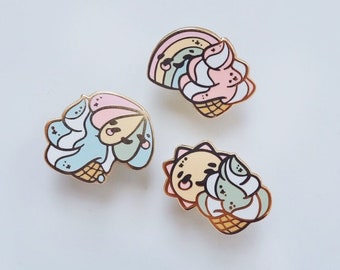 Ice Cream Clouds Enamel Pins