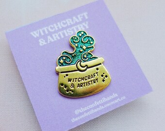 Halloween Witchcraft and Artistry Enamel Pin