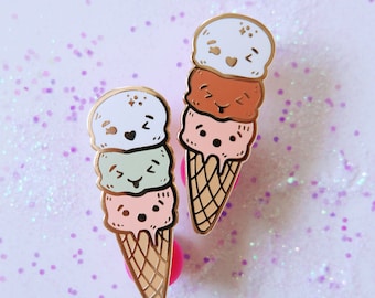 Ice Cream Hard Enamel Pin