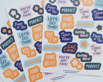 Motivational Words Journaling Sticker Sheet