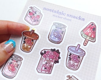 Nostalgic Drinks Journaling Sticker Sheet