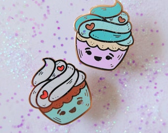 Cupcake Enamel Pins