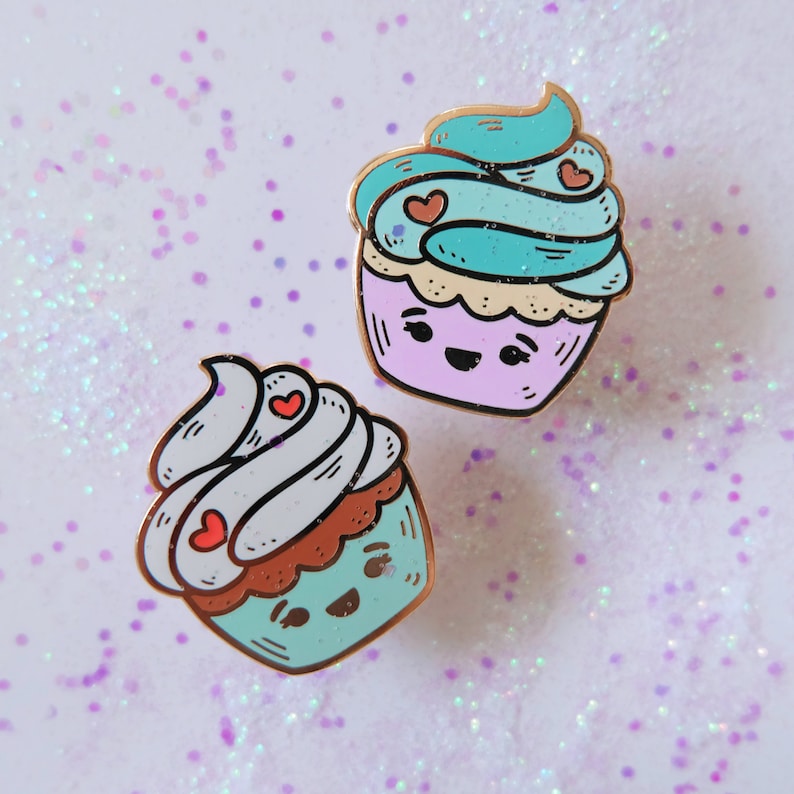 Cupcake Enamel Pins image 1