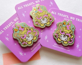 Cute Animal Halloween Enamel Pins