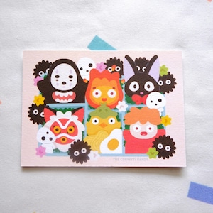 Impresión de postal de Studio Ghibli imagen 1