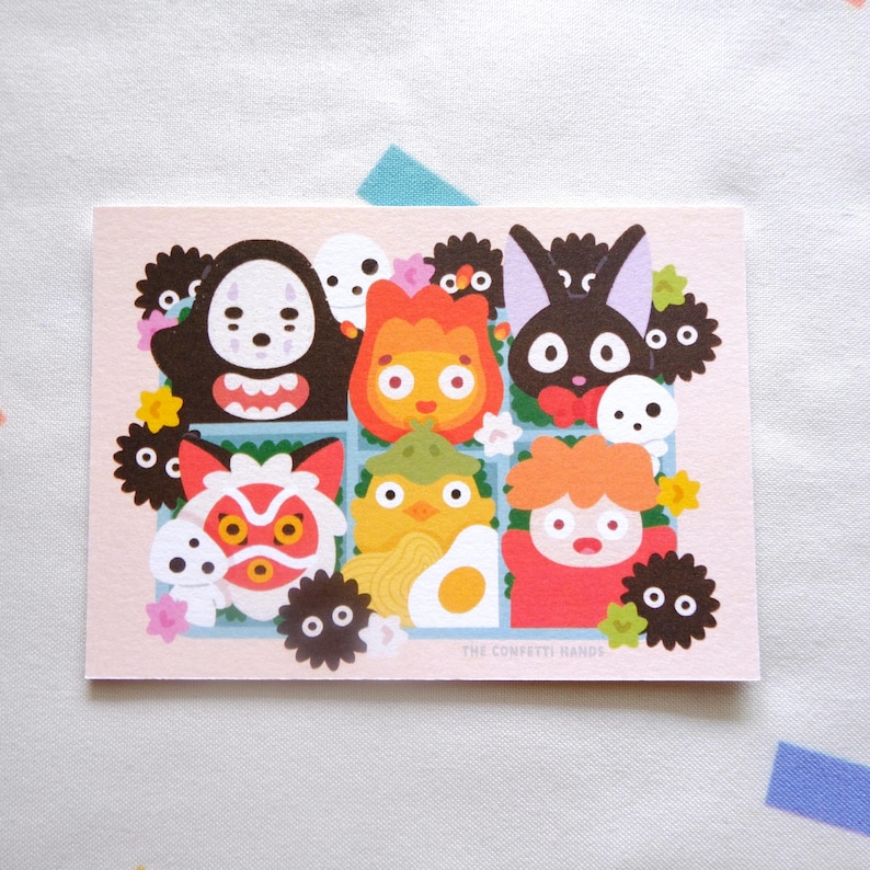 Impresión de postal de Studio Ghibli imagen 1
