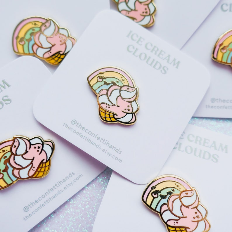 Ice Cream Clouds Enamel Pins image 4