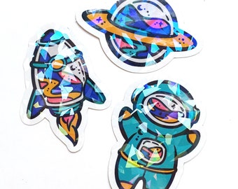 Space Head Cut Out Stickers