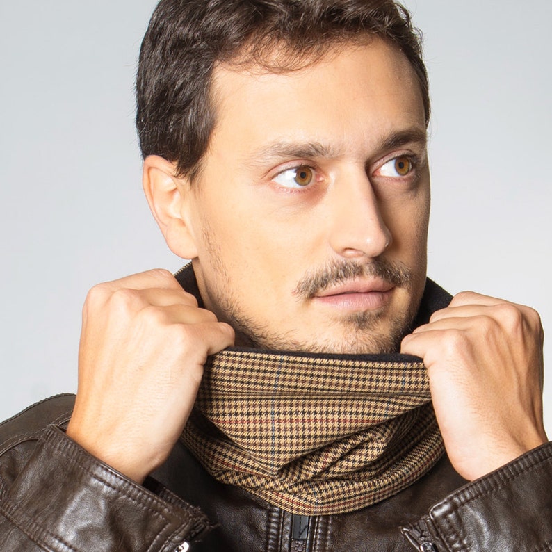 Chunky scarf man scarf infinity scarf men neck warmer man Etsy