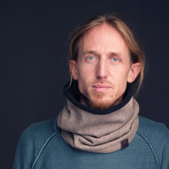 Man scarf infinity scarf chunky scarf men neck warmer man Etsy