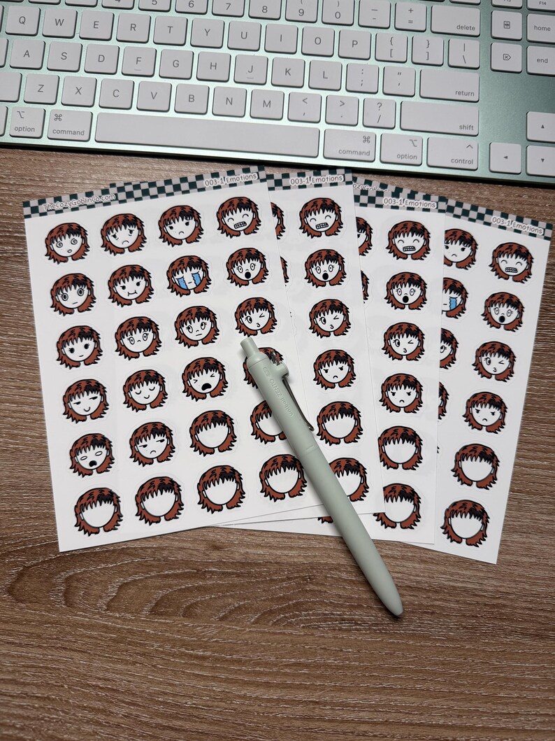 Emotion & Mood Sticker Sheet – Hand-drawn Journal Stickers | Planner ...