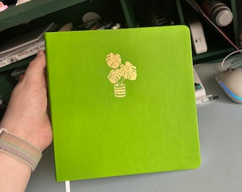 Monstera Dot Grid Journal: Botanisk skissbok, 160 g/m²
