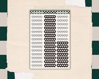 Heart Tracker Icons Journal Stickers | Planner Stickers