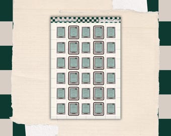 E-Reader Icon Journal Stickers | Planner Stickers  | Kindle Icons Sticker