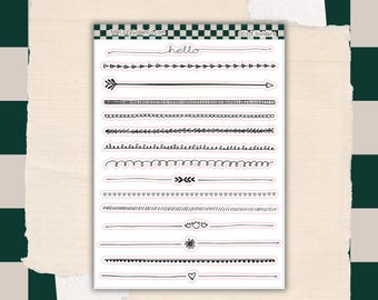 Divider Planner Stickers | Journal Accents Sheet
