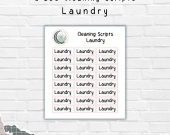 Chores and Home Care Script Stickers | StuckOnCreations Font | S-100