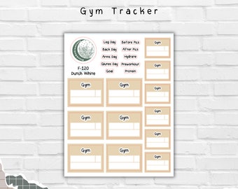 Gym Habit Tracker | Stickers | StuckOnCreations | F-120