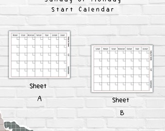 Calendar Tracker Functional Stickers | Stickers | Functionals | StuckOnCreations | F-127