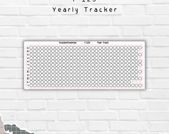 Yearly Tracker Functional Stickers | Stickers | Functionals | StuckOnCreations | F-125