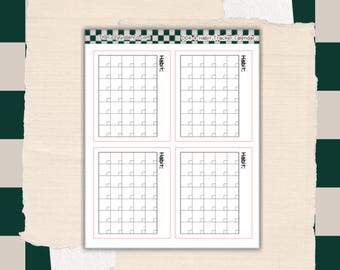 Habit Tracker Calendar Journal Stickers | Planner Stickers