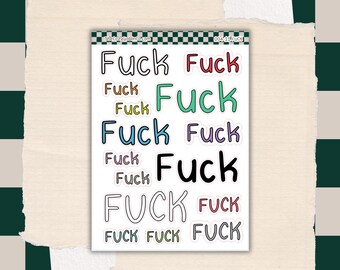 FUCK Cuss word Journal Stickers | Planner Stickers