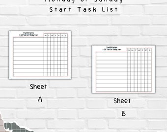 Task List Tracker Functional Stickers | Stickers | Functionals | StuckOnCreations | F-128