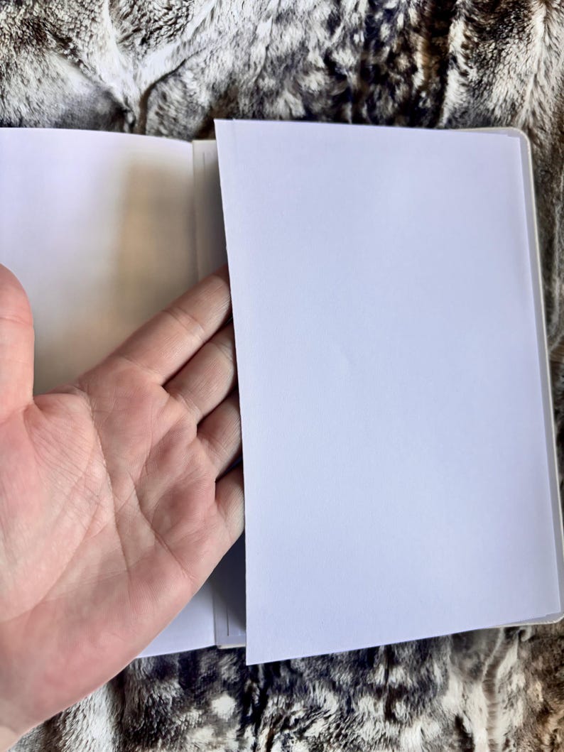 Holografisk spökanteckningsbok: Veganskt läder A5-anteckningsblock i rutnät bild 3