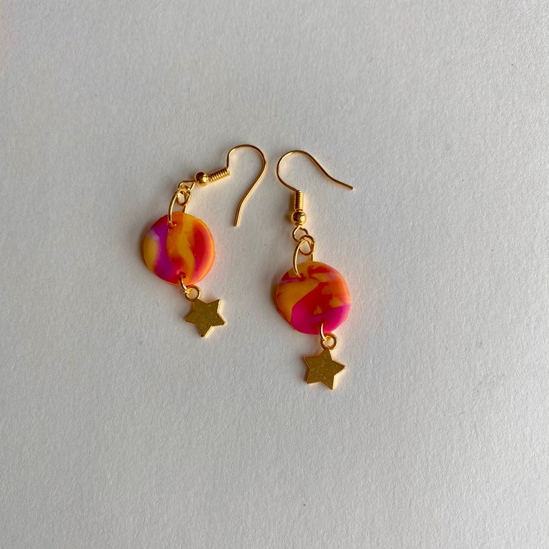 Cute polymer clay dangle earrings