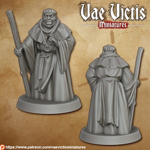 Friar RPG Miniature 3D Resin Printed 28-32mm Tabletop Fantasy Gaming D&D Pathfinder Frostgrave  Kingdom of Tiradom