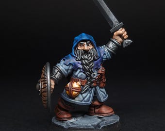 Painted Hill Zwerg Miniatur 1: Zwerge Minen Krieger NPC für Dungeons and Dragons, Pathfinder, Wargaming, Fantasy