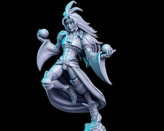 Balmar Dark Mage 3D D&D Resin Printed 32mm/28mm Miniature Dungeons Dragons DnD Pathfinder Tabletop Display RPG RN Estudio JRPG Vol.5