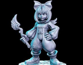 Silli Summoner 3D D&D Resin Printed 32mm/28mm Miniature Dungeons Dragons DnD Pathfinder Tabletop Display RPG RN Estudio JRPG Vol.5