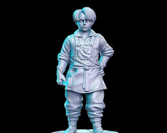 Dan Young Smith's Apprentice NPC Peasants and Trades D&D Resin 32mm 28mm Miniature Dungeons Dragons DnD Pathfinder Tabletop RPG RN Estudio