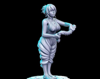 Beth Washing Girl: 32mm Resin Miniature - D&D RPG RN Estudio