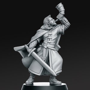 Orlando Bogamir Fighter Sword Scout dnd miniatura 3D resina impresa 28-32mm mesa fantasía juegos D & D Pathfinder Frostgrave