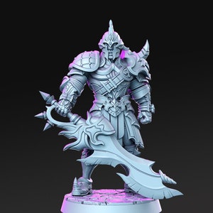 Kalkhan Royal Guard Knight Paladin dnd miniature Resin Printed 28-32mm miniature Tabletop Fantasy Gaming D&D Pathfinder Frostgrave