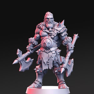 Vichingo barbaro maschio &quot;Einar&quot; dnd miniatura Resina stampata 28-32mm miniatura Tavolo Fantasy Gaming D&D Pathfinder Frostgrave RN Estudio