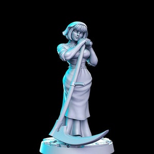Rosalia Female Reaper NPC Contadini e mestieri D&D Resin 32mm 28mm Miniature Dungeons Dragons DnD Pathfinder Display da tavolo RPG RN Estudio