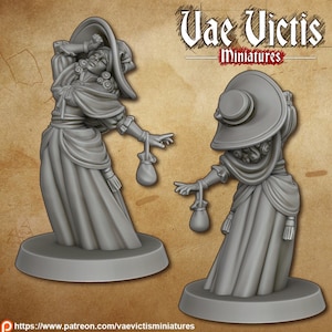 Fainting Lady RPG Miniature 3D Resin Printed 28-32mm Tabletop Fantasy Gaming D&D Pathfinder Frostgrave  Kingdom of Tiradom