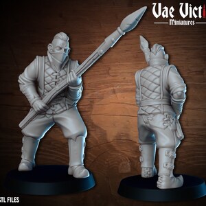 Human Bandit RPG Miniature 3D Resin Printed 28-32mm Tabletop Fantasy Gaming D&D Pathfinder Frostgrave  Mine