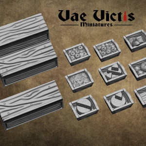 Food Display merchant RPG miniature 3D Printed 28mm Scatter Terrain Tabletop Fantasy Scenery Gaming D&D props pathfinder  market