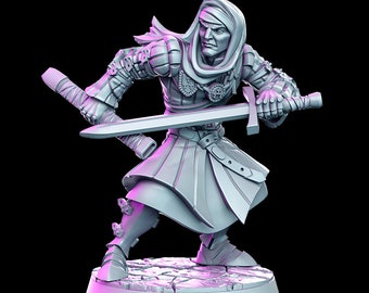 Count Giobaldo  Desert Warrior dnd miniature 3D Resin Printed 28-32mm Tabletop Fantasy Gaming D&D Pathfinder Frostgrave RN Estudio